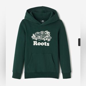 Roots Kids Cooper Fair Isle Hoodie in Varsity Green, NWT, Size M